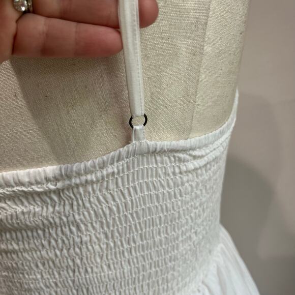 Japna White Eyelet Midi Cottage 00% Cotton Dress Size Small - Picture 7 of 7